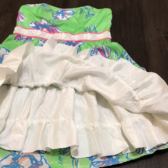 Lilly Pulitzer Langley Strapless Beaded Silk Blend Fit & Flare Mini Dress - 6 - Picture 8 of 11